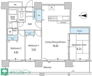 セルリアンホームズ勝どきの物件間取画像